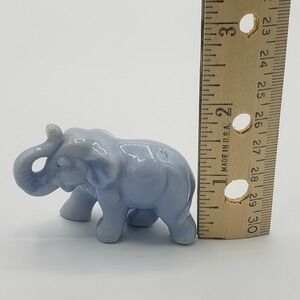 Vintage Mini Elephant Figurine Made In‎ Japan Light Blue